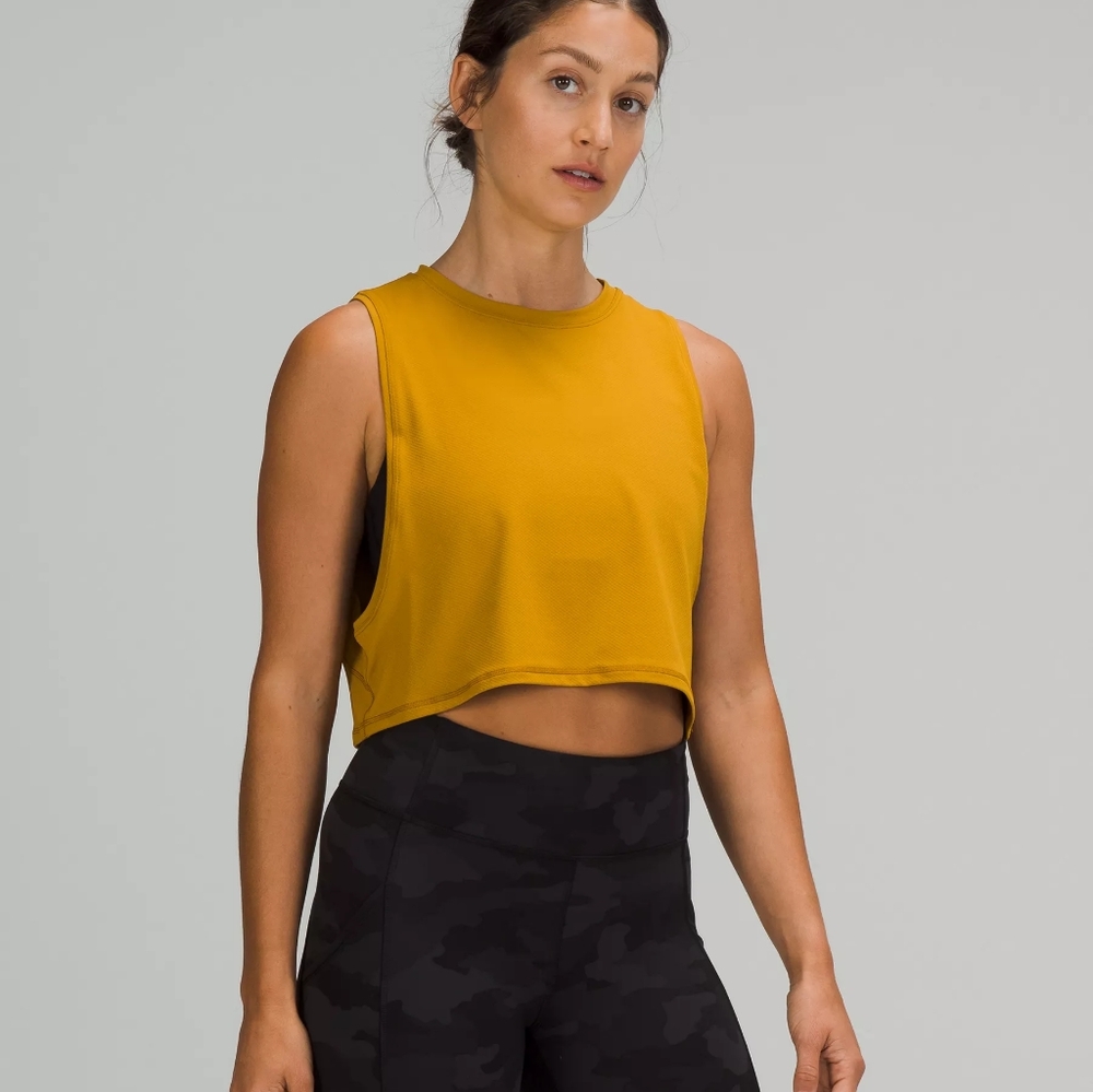 NWT Muscle Love Crop Tank Top *Tough in Gold Spice